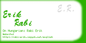 erik rabi business card